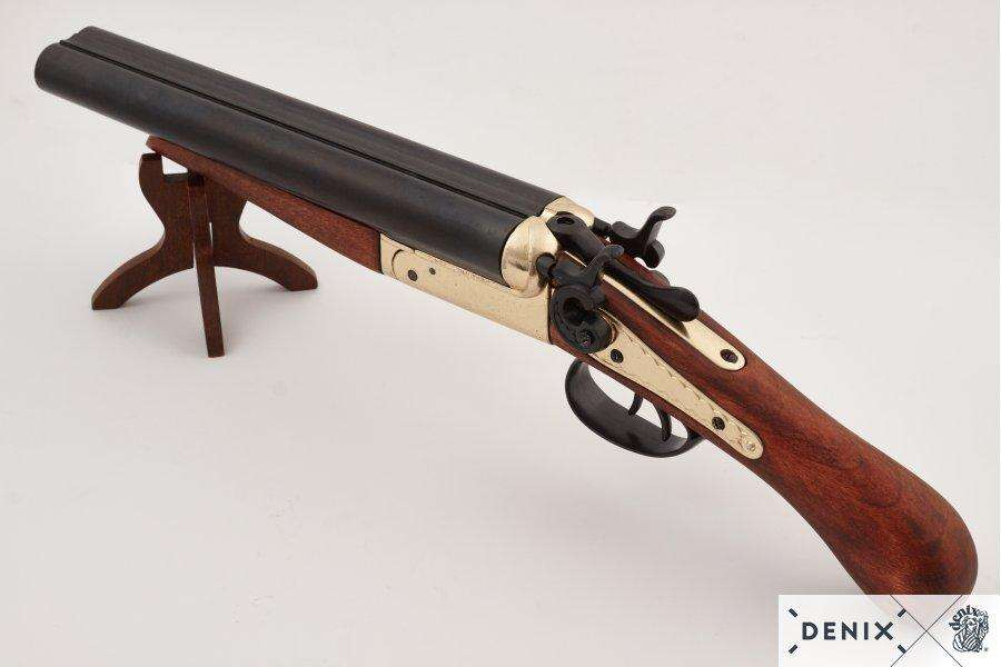 REPLIKA - DENIX - DUBBELPIPIGT HAGELGEVÄR AVSÅGAT - USA 1868 3 REPLIKA - DENIX - DUBBELPIPIGT HAGELGEVÄR AVSÅGAT - USA 1868