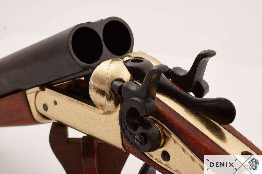 REPLIKA - DENIX - DUBBELPIPIGT HAGELGEVÄR AVSÅGAT - USA 1868 5 REPLIKA - DENIX - DUBBELPIPIGT HAGELGEVÄR AVSÅGAT - USA 1868